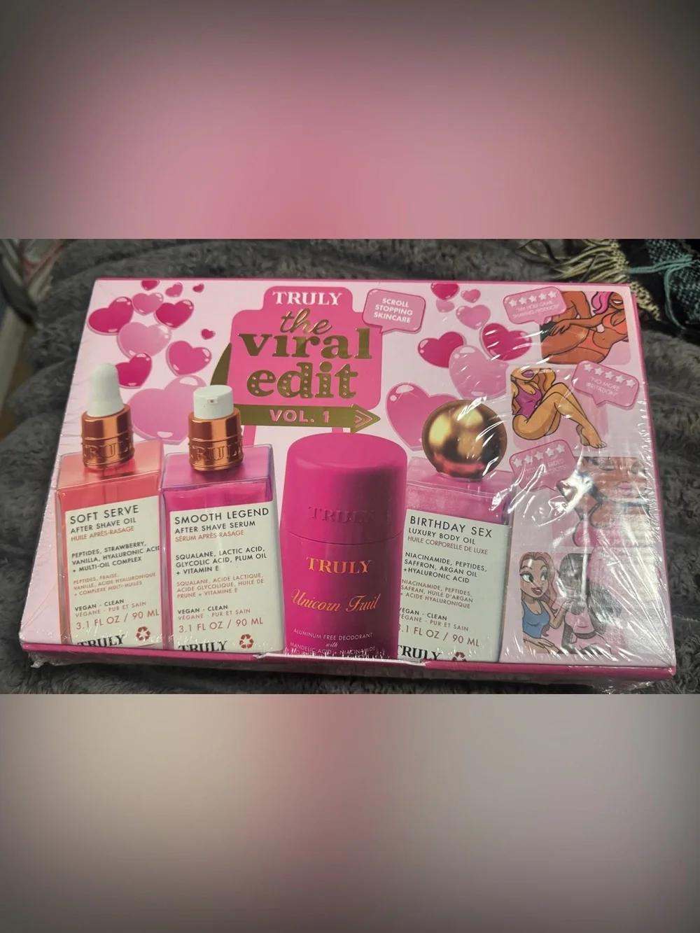 TRULY The Viral Edit Vol.1 - Bright Pink Skincare & Deodorant Set